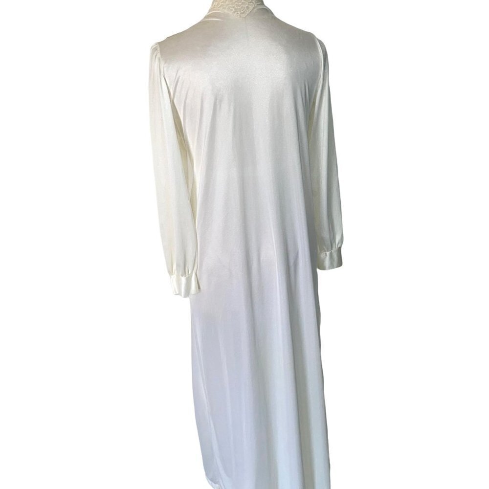 Fantasy Nightwear By Janice Lee Womens Robe Size Medium M Vintage Nylon Lace - Picture 12 of 12